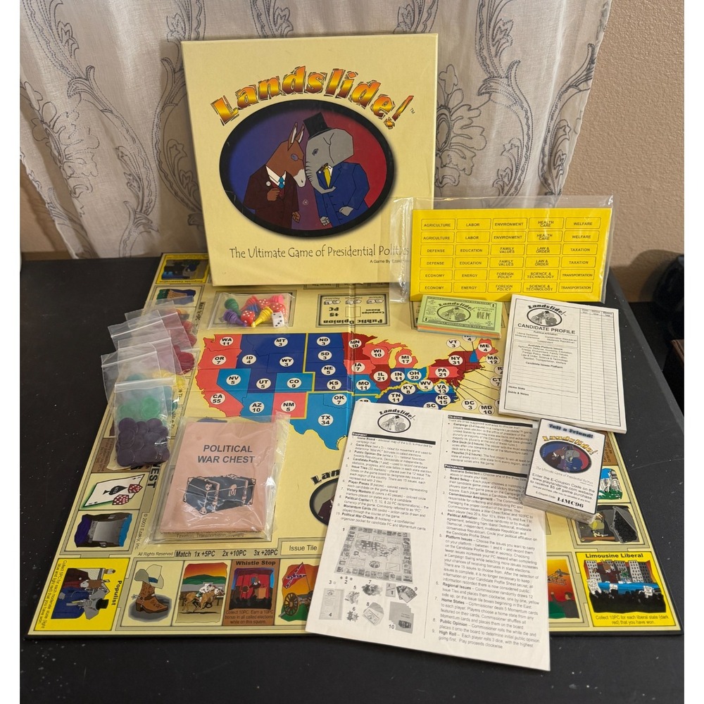 Landslide! Ultimate Game of Presidential Politics Power Elephant Donkey Election